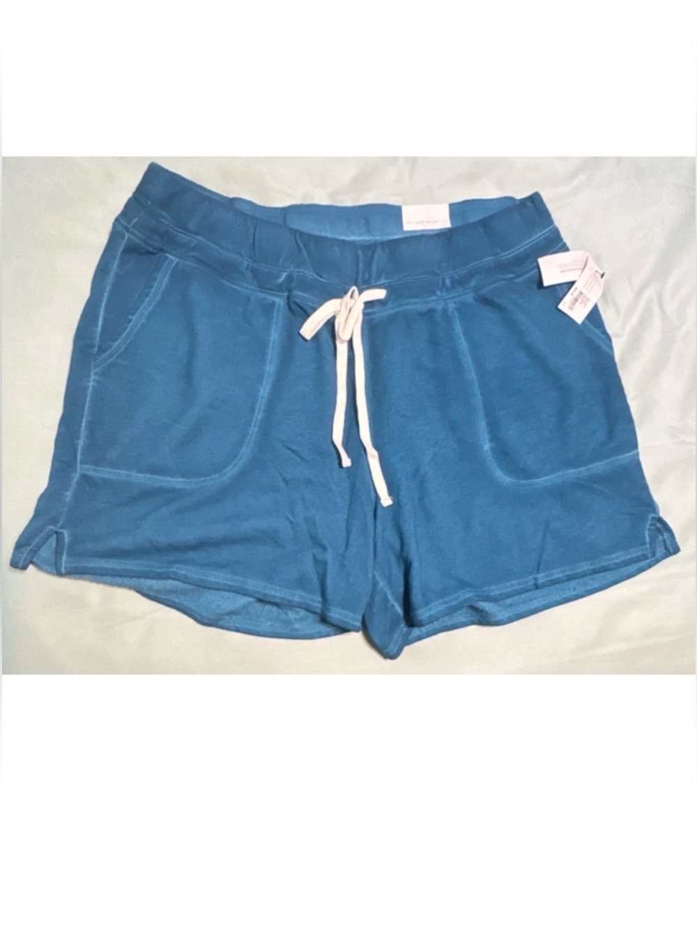 LIVI Plus Size Blue Shorts Women’s 18/20 Drawstring Cotton Blend